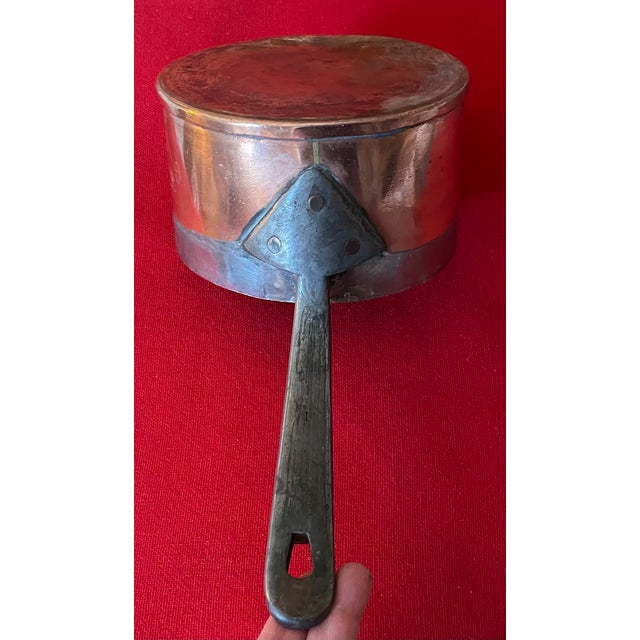 Antique 19th Century English Copper Estate Sauce Pan With Hand Engraved Crest For Sale - Image 10 of 15