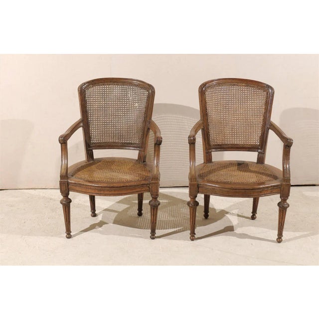 18th Century Italian Wooden Armchairs- A Pair For Sale - Image 10 of 11