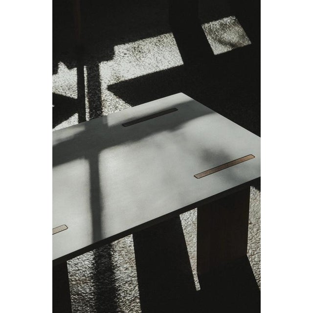 Not Yet Made - Made To Order Arnold Coffee Table with Light Concrete Top and Light Oak Legs by Eberhart Furniture For Sale - Image 5 of 11