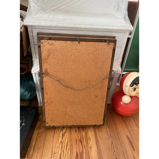 Mid Century Original Girl Shadow Box Art For Sale - Image 9 of 11