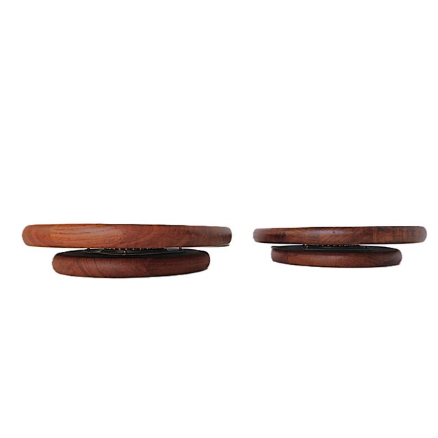 Mid-Century Modern 1960s Scandinavian Modern Digsmed Teak Rotating Lazy Susans, Denmark- Set of 3 For Sale - Image 3 of 11