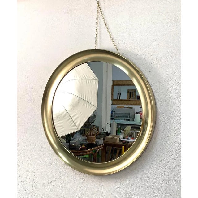Artemide Mid-Century Italian Brass Narciso Mirror by Sergio Mazza for Artemide, 1960s For Sale - Image 4 of 18