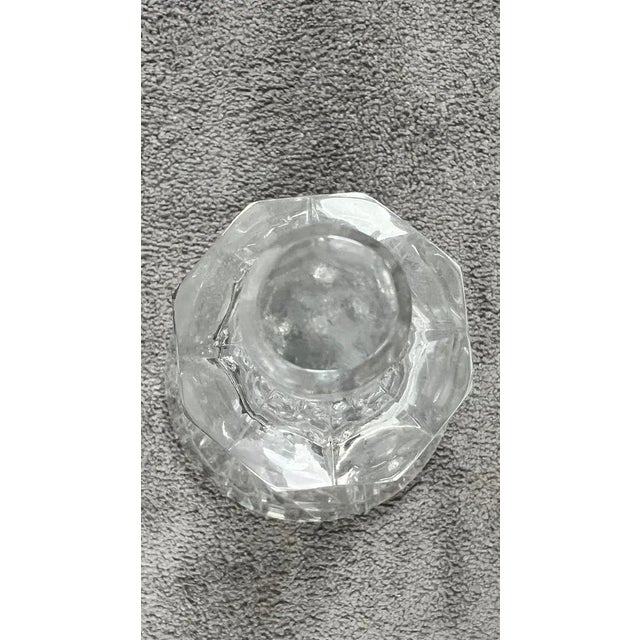 Classic European Cut Crystal Decanter With Faceted Stopper, 14″ H For Sale - Image 10 of 10