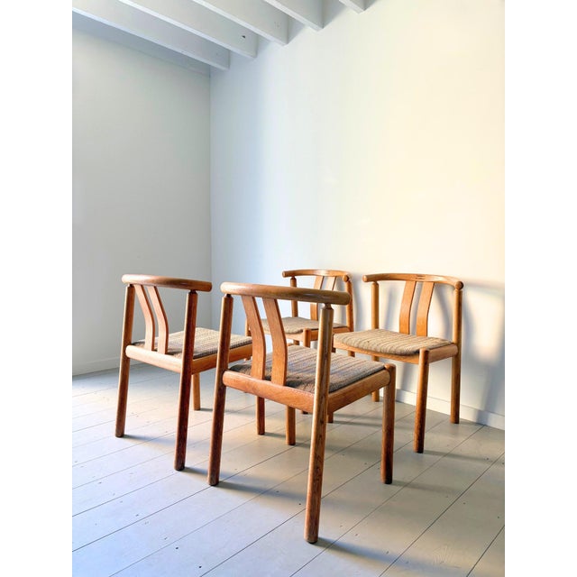 Vintage Danish Directional Dining Chairs by Hans Jorgen Frydendal, 1970s, Set of 4 For Sale - Image 13 of 13