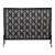 Arts and Crafts Cast Brass and Iron Fire Screen in Black, Single Panel, Early 20th C. For Sale
