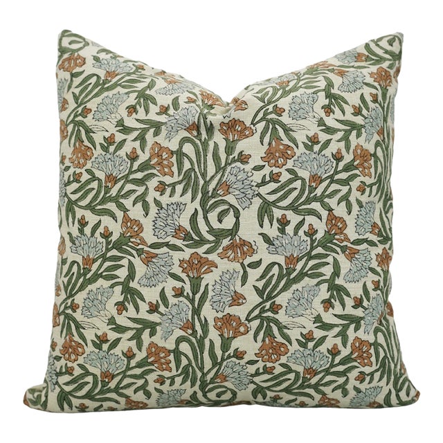 Fabdivine Thorny Stems Pattern Linen Blend Handcrafted Cushion Cover- 26x26 For Sale