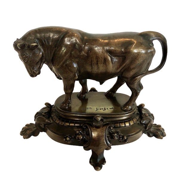 Mid 19th Century Mid 19th Century Bronze Bellowing Bull Sculpture, by Rosa Bonheur For Sale - Image 5 of 7