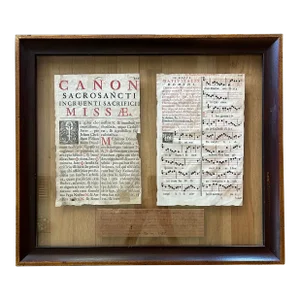 Antique Missal Pages Framed With Documentation