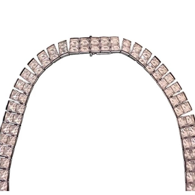 1930s 1930s Art Deco Tennis Necklace For Sale - Image 5 of 6