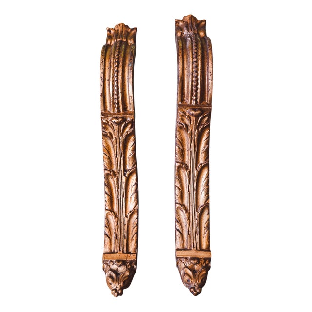 Victorian Brass Curtain Brackets, Set of 2 For Sale