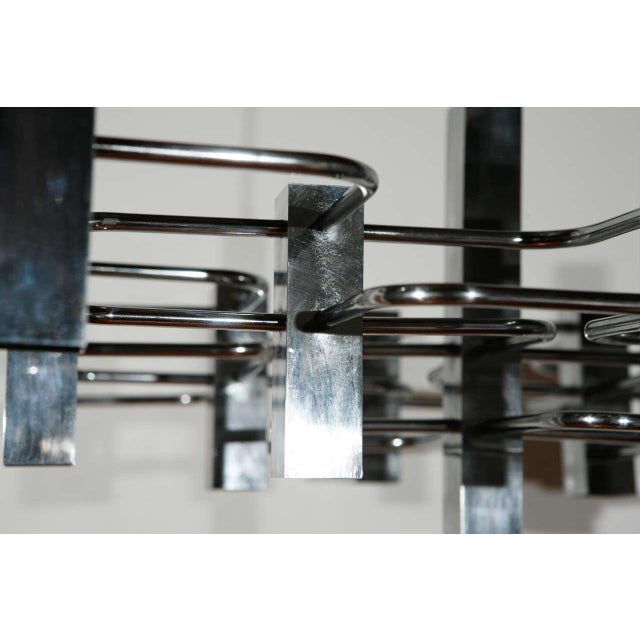 1970s Boulanger Chrome Chandelier For Sale - Image 9 of 10