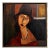 After Modigliani - Portrait of a Girl W/ Hat & Necklace -1930s Oil Painting For Sale