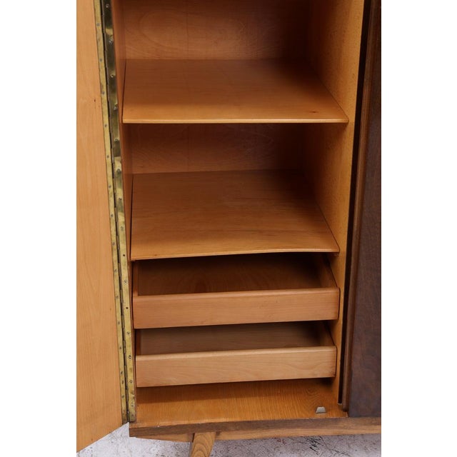 Brown Vintage Wardrobe in Wood, 1950s For Sale - Image 8 of 18