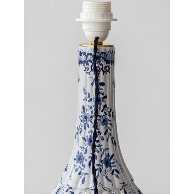 Delft-Style Blue and White Ceramic Table Lamp by Samson, 1880-1910 For Sale - Image 13 of 17