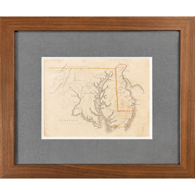 Early 19th Century Delaware & Maryland Original Map by Luke Drury, 1822 For Sale - Image 5 of 5