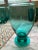 Teal Glass Water Goblets Set of 8 For Sale - Image 10 of 12