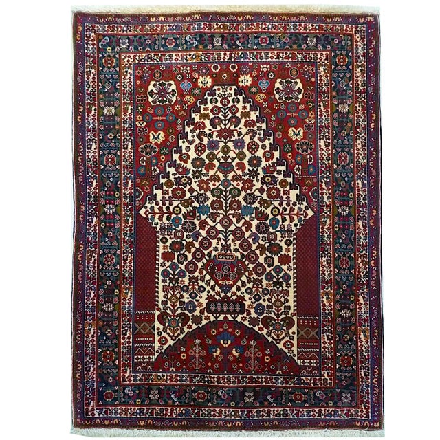 Vintage Kashkouli Rug, 1940s For Sale - Image 10 of 10