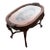 Heavy Hand Carved Cameo Coffee Table With Glass Top Serving Tray 6644 For Sale