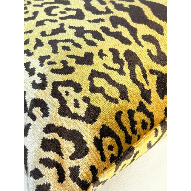 African Scalamandre "Leopardo" Silk Velvet Pillow For Sale - Image 3 of 6