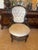 Victorian Revival Carved Wood & Tufted Upholstered Parlor Chairs – Pair For Sale In San Antonio - Image 6 of 12
