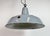 Green Industrial British Grey Enamel Factory Pendant Lamp from Benjamin Electric Manufacturing Company, 1960s For Sale - Image 8 of 17