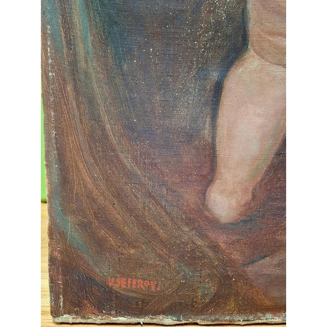 Mid 20th Century A Cherub With a Future Prime Minister Inside, by Croatian Painter Vilko Šeferov (1895-1974) For Sale - Image 5 of 8