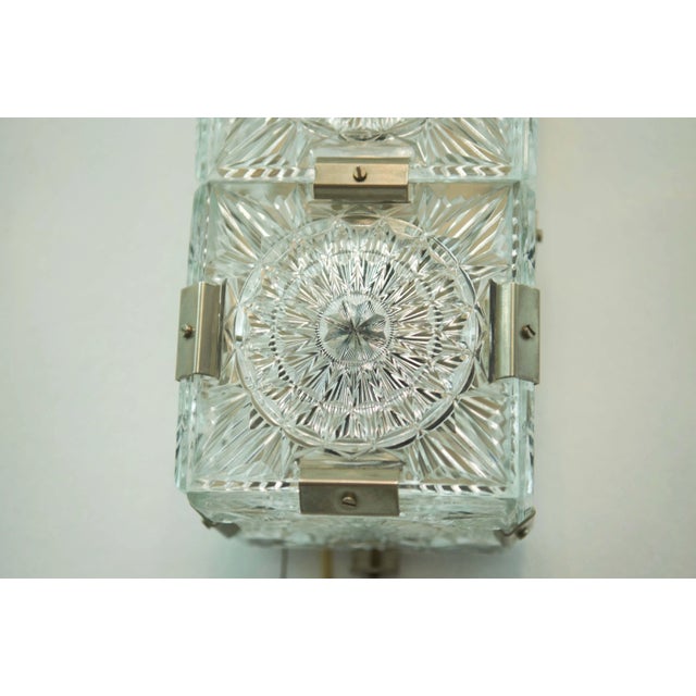 Mid-Century Pressed Glass Sconce, 1960s For Sale - Image 4 of 8