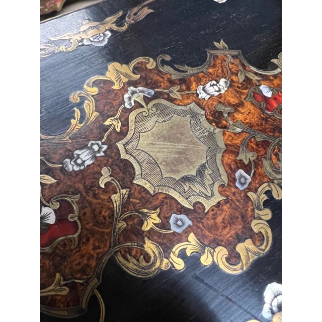 Black Mid 19th Century French Inlaid Tea Caddy For Sale - Image 8 of 11