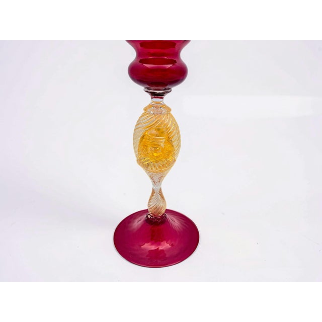 Venetian Tipetto Goblet in Murano Glass from Manifattura Di Murano, 1970s For Sale - Image 3 of 9