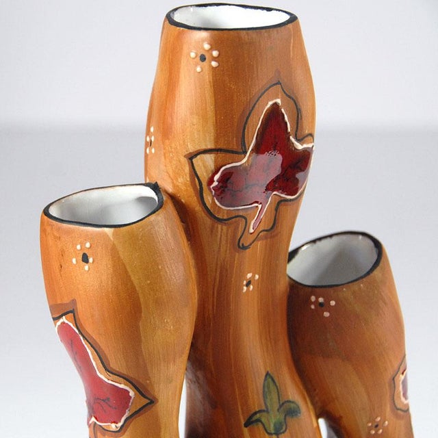 Ceramic Italian Pottery Vase from Alfredo Santarelli for Deruta, 1950s For Sale - Image 7 of 11