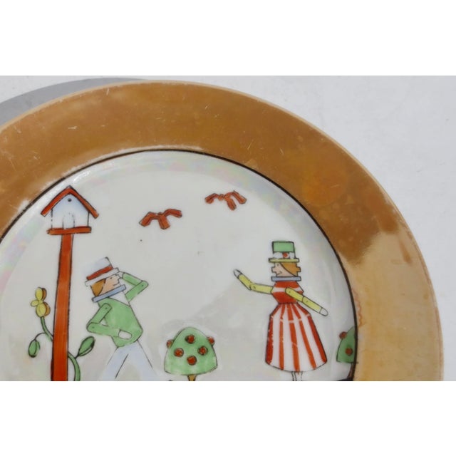 Noritake Noritaki Lustre Ware Art Deco/Constrivist Plate Circa 1930s For Sale - Image 4 of 5