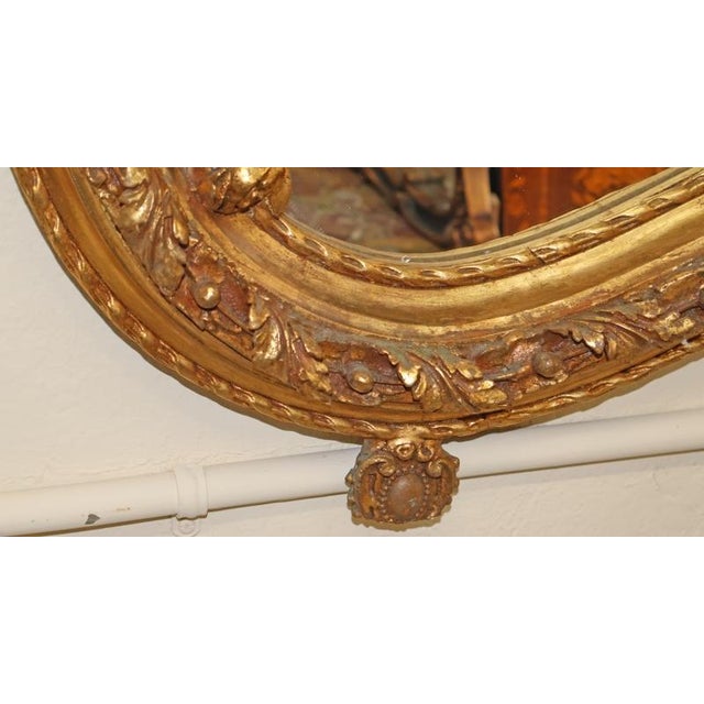 Wood Large Monumental Louis XV French Style Putti Center Beveled Wall Mirror For Sale - Image 7 of 10