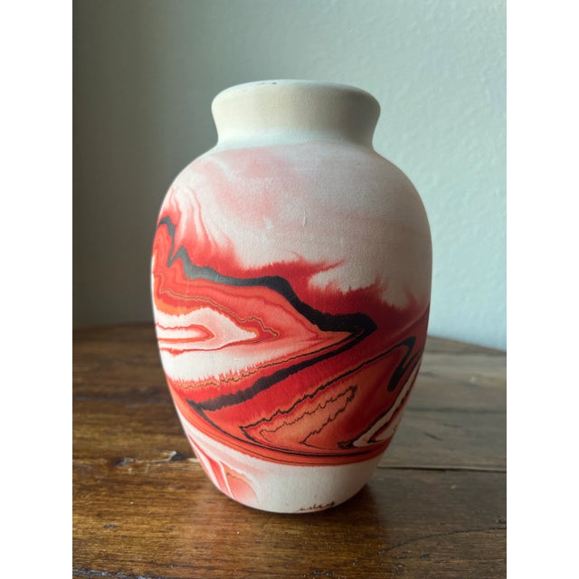 Mid 20th Century Nemadji Pottery Vase 7” For Sale - Image 5 of 9