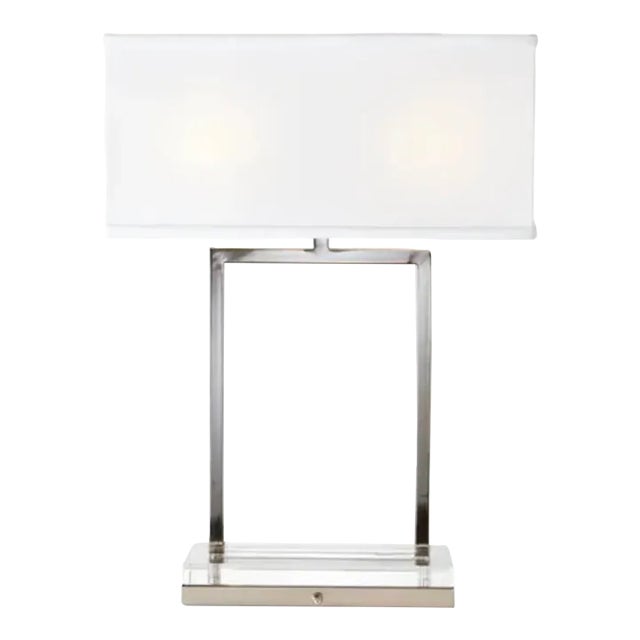 Global Views Contemporary Crystal Slab Table Lamp For Sale