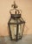 American Wrought Iron and Glass Wall Lantern With Crown Finial For Sale - Image 3 of 7