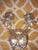 1940's French Regency Crystal/ Art Glass Star Floral Wall Sconce For Sale - Image 4 of 12