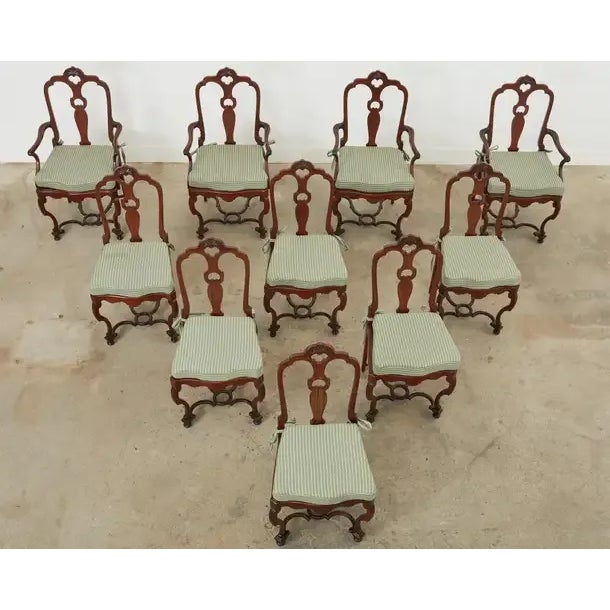 Chippendale Set of Ten English Chippendale Style Mahogany Dining Chairs For Sale - Image 3 of 13