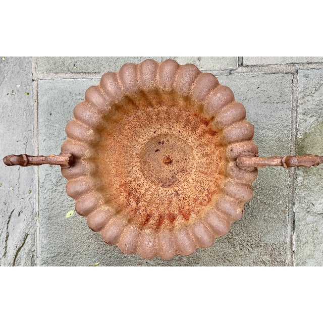 Late 19th Century Antique English Cast Iron Garden Urn Planter, 19th Century For Sale - Image 5 of 7