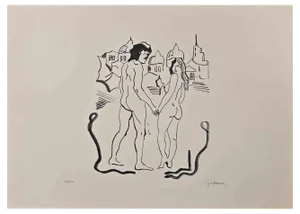 Gian Barresi, Adam and Eve, Lithograph, 1980s
