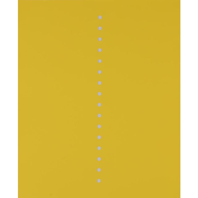 Lucio FONTANA (1899-1968) Yellow Spatial Concept Original screen-printed and perforated poster On thick poster paper 50 x...