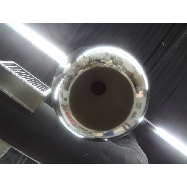 1970s 1970s Italian Modern Chrome and Glass Lantern For Sale - Image 5 of 12