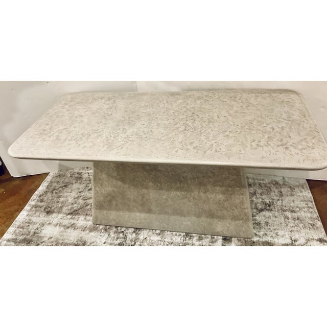 Contemporary Organic Modern Indoor/Outdoor Gray Fiber Clay Clara Dining Table For Sale - Image 3 of 6