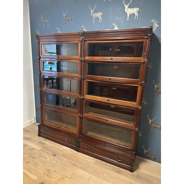 Mahogany Bookcase from Globe Wernicke, 1890s For Sale - Image 10 of 17