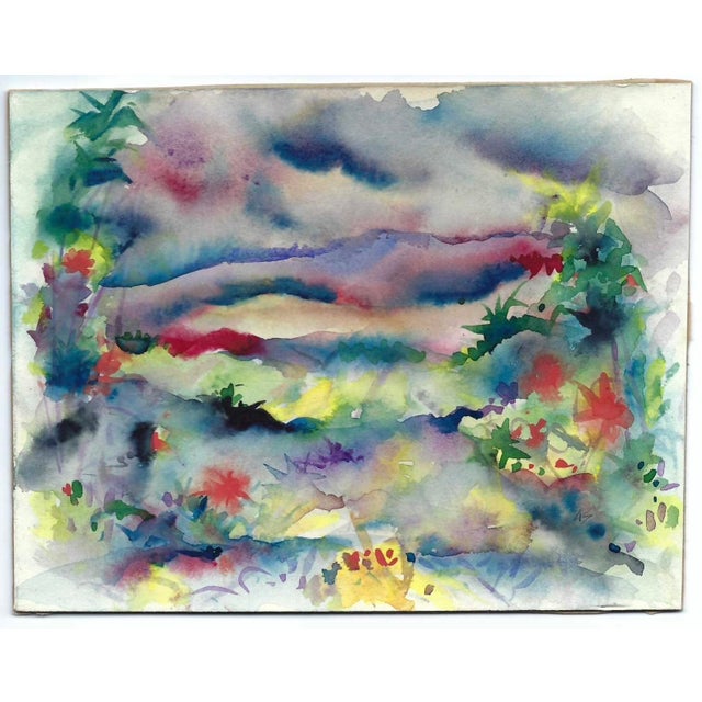 VA mountain watercolor by Virginia artist Arthur Sembler (1911/12-1979). Watercolor on artist board, signed lower right....