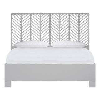 Liam Platform Bed King - Light Gray For Sale
