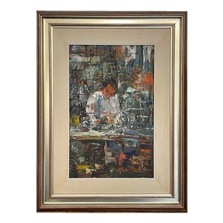 Modernist Artist, Student, Oil on Panel, Framed For Sale