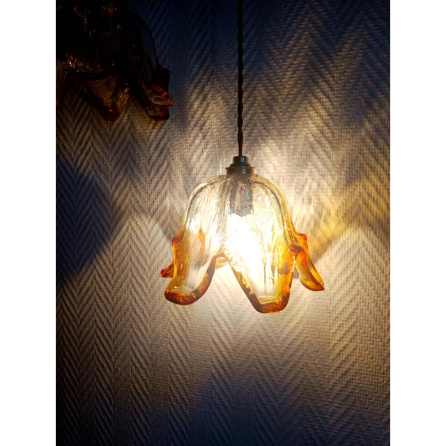 Duo Hanging Light in Murano Glass, 1970 For Sale - Image 6 of 8