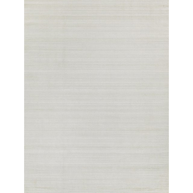 Textile Exquisite Rugs Rossini Handmade Nylon & PET Yarn Ivory Rug-10'X14' For Sale - Image 7 of 7