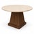 Kreiss duchess base w/travertine top. Base is done in a walnut finish. Top is honed ad filled. Excellent condition