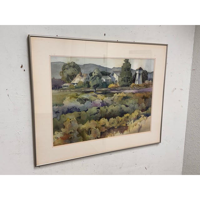 Traditional Charlotte Panton Rossi Home Place Framed Watercolor, Circa 1996 For Sale - Image 3 of 12
